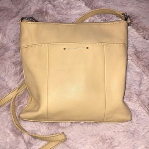 Tignanello Tan Genuine Leather Crossbody Bag